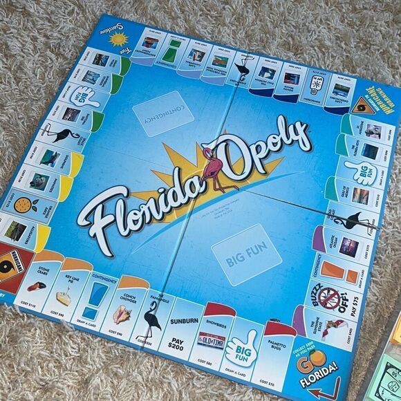 Florida Opoly Board Game Floridaopoly Monopoly Style Game Made In USA Late For T - Picture 6 of 11